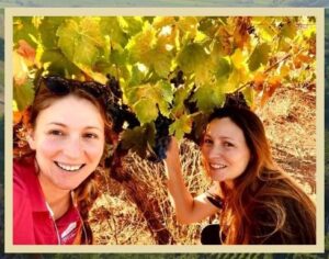 Sisters Leslie and Audrey Baccino in their Vines at Domaine Des Peircèdes 